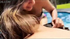 hey candyboom, caught wet by pool? now suck that cock like ice cream