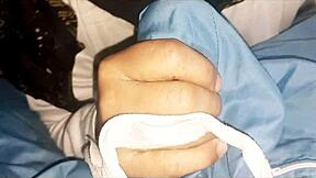 Arab homemade couple kisses hairy pussy before doggystyle pounding