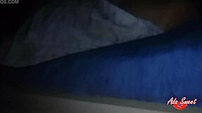 curvy college teen gropes fat natural tits and pussy while roommate sleeps in dorm