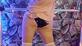 hotwife steffi april dances huge pussy lips with dirty lingerie toy vibes