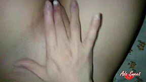 curvy college teen gropes fat natural tits and pussy while roommate sleeps in dorm