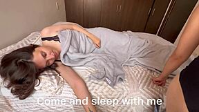 best friend and i always scissor and lick wet pussies on master bed