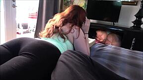 What happens when redhead stepsis catches you spying then rides for family therapy alex adams?