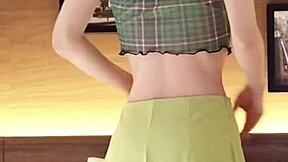 Japanese cutie shines in her sexy navel-baring outfit