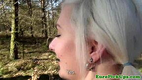 pierced euro skater teen sucked and pounded outdoors pov