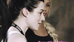 carmen caliente dominates with face sitting and licking in lesbian threesome