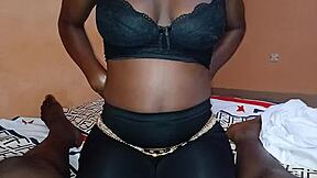 Ebony Slimthick Babe's Tight Pussy Rides with Passionate Intensity