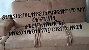 kenyan couple gets dirty talking while fucking her at home