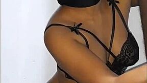 Slim Dark Skinned Brunette Bride Milks Thick Cock Dry