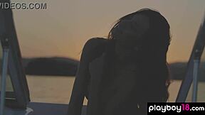 clara stripping naked on boat?