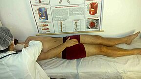 curvy nurse handles patient's huge erection in ward