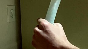 Fucking humidifier tube gripped tight for explosive handjob wank!