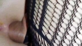 crazy guy in pantyhose hangs out with shaved stepsis