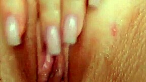 check out this pink pussy lips dripping as she rubs clit to orgasm close up