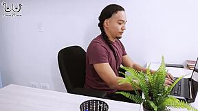 i'm hooking up with my boss but his investor's huge cock tempts me at work