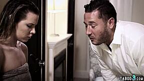 whoa, homeless teen cleaned up then roughly fucked bent over by creepy stranger 😈🍆💦