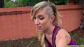 Lusty Lips Street Blowjob Teen Sucks Cock Outdoors!