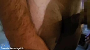 brazilian swingers make cuckold suck comedor's penis in erotic anal group