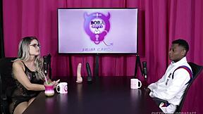 Bruna Carlos fucked hard in sheer red casting!