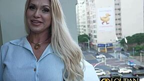 blonde's tight ass begs for sneaky anal pounding