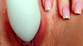 check out this pink pussy lips dripping as she rubs clit to orgasm close up