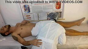 curvy nurse handles patient's huge erection in ward