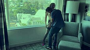 sharing a hotel bed with my busty euro stepmom turns into wild cowgirl rides