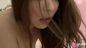 minto asakura's wet hairy pussy takes gentle doggystyle pounding uncensored