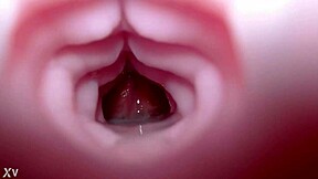 Quickie fleshlight creampie fills emelie's bad dragon monster toy close up