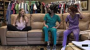 nova maverick spreads shaved pregnant pussy milk leaks while humiliating patient tongue fucks