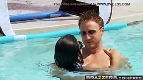 Brazzers big tits redhead milf abella anderson scores in water polo sex for cash with levi cash