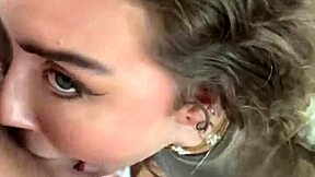 Canadian Blonde Eden Ivy's Sloppy Deepthroat Mouth Fuck Explodes Cumshot POV!