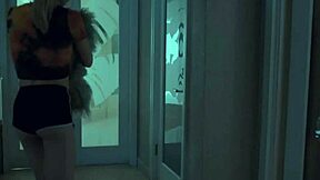 Skinny stepsis shares bed creampie fuck with crossdressing bro on vacation full movie