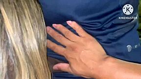 hey wife cheating on hubby in street after car runs out of gas cuck hugs bull