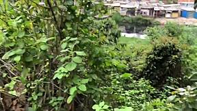 Young Branquinha Opens Pink Pussy In Woods Raw