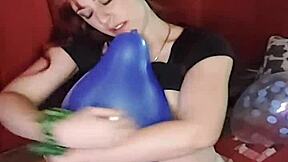 i ride and burst balloons with my fat ass in looner play