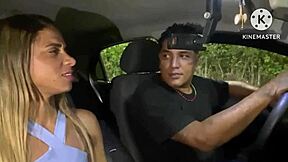 hey wife cheating on hubby in street after car runs out of gas cuck hugs bull