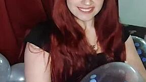 i ride and burst balloons with my fat ass in looner play