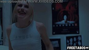 Skinny stepsis shares bed creampie fuck with crossdressing bro on vacation full movie