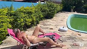 pool boy hooks up with his hot blonde boss lady finally