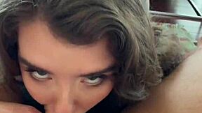 Canadian Blonde Eden Ivy's Sloppy Deepthroat Mouth Fuck Explodes Cumshot POV!