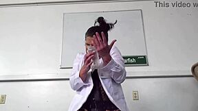 doctor drains my insane semen buildup in humiliating nurse play