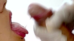 Japanese lovers connect deeply with close-up doggystyle cum in mouth finish
