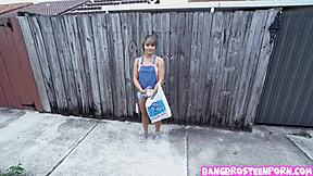 adorable shy teen takes cash for van ride turning into teasing sex adventure part 1