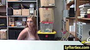 skylar snow caught shoplifting fucked doggystyle by officer in backroom lyftersex