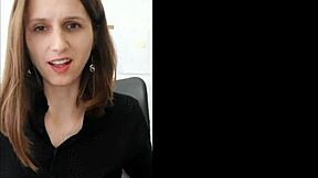 horny secretary wife vibes pussy to orgasm with magic wand at work