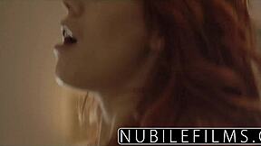 Nubilefilms Spanish Redhead Cums Hard Riding Shaved Cock