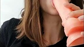 horny secretary wife vibes pussy to orgasm with magic wand at work