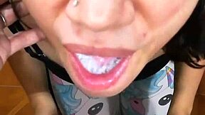 compilation of quickie cumshots with penis swallowing and romantic finishes