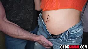 I watched my wife get fucked hard in threesome right in front of me damn!